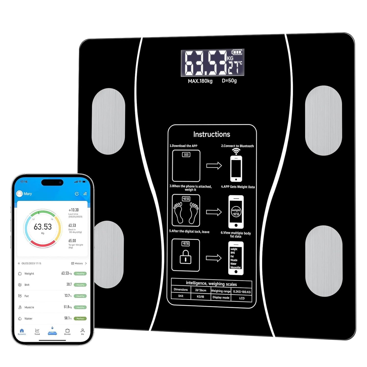 Smart Bluetooth Weight Scale