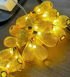 Golden Mesh Drop LED String Light Set